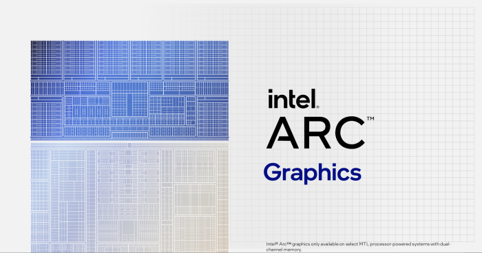 Statt Xe kommt erstmals Arc in einer Notebook-GPU zum Einsatz. (Quelle: Intel)